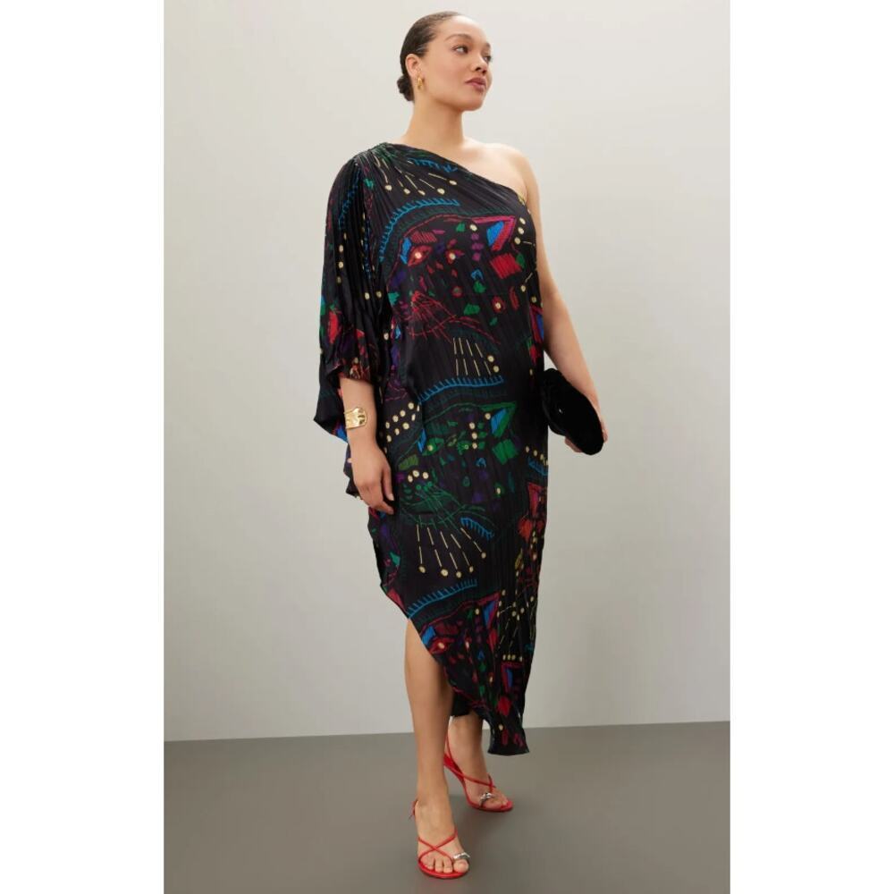 Hutch One Shoulder Pleated Dress Size L